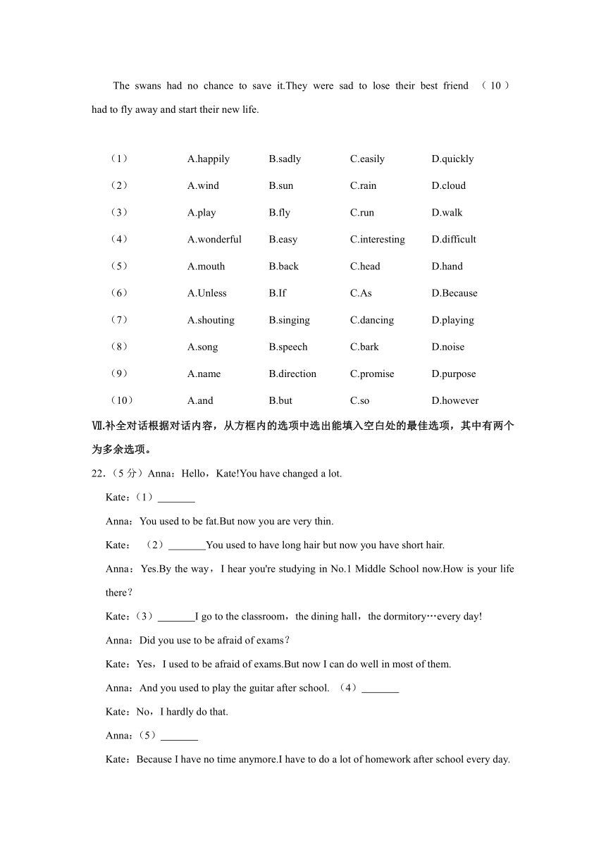 安徽省铜陵市枞阳县2024年九年级中考英语一模试题（B卷）（含答案）