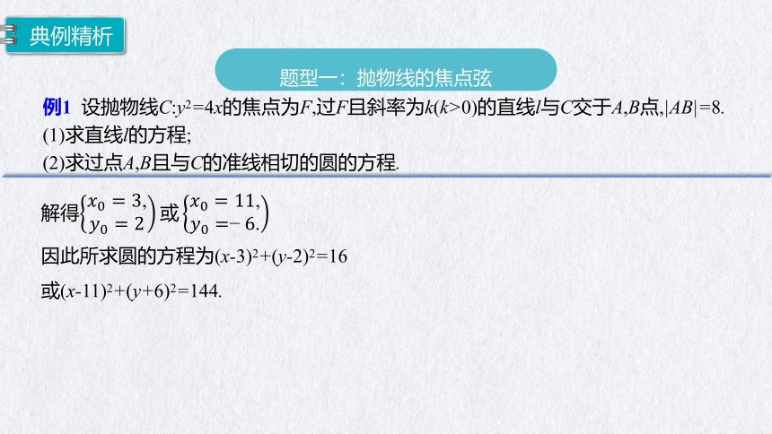 3.3.2抛物线的简单几何性质（第2课时）（共21张PPT）2022-2023学年高二上学期数学人教A版（2019）选择性必修第一册