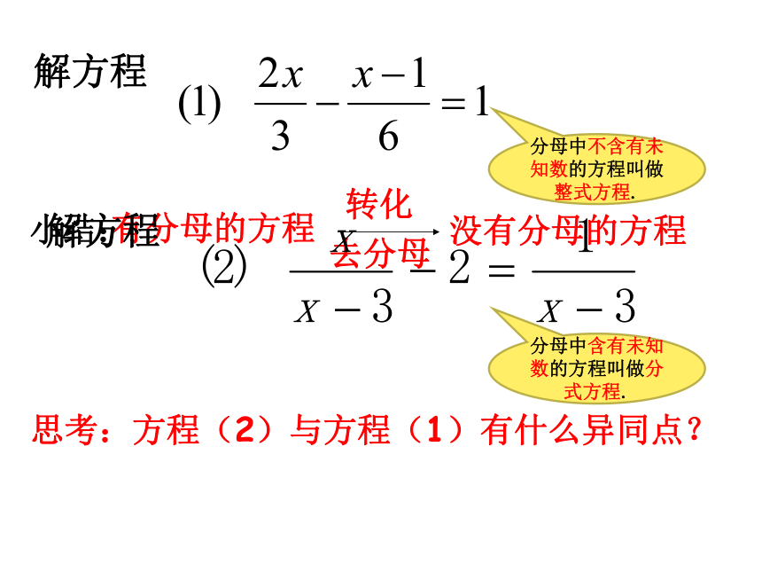 10.5 可化为一元一次方程的分式方程  课件（课件）