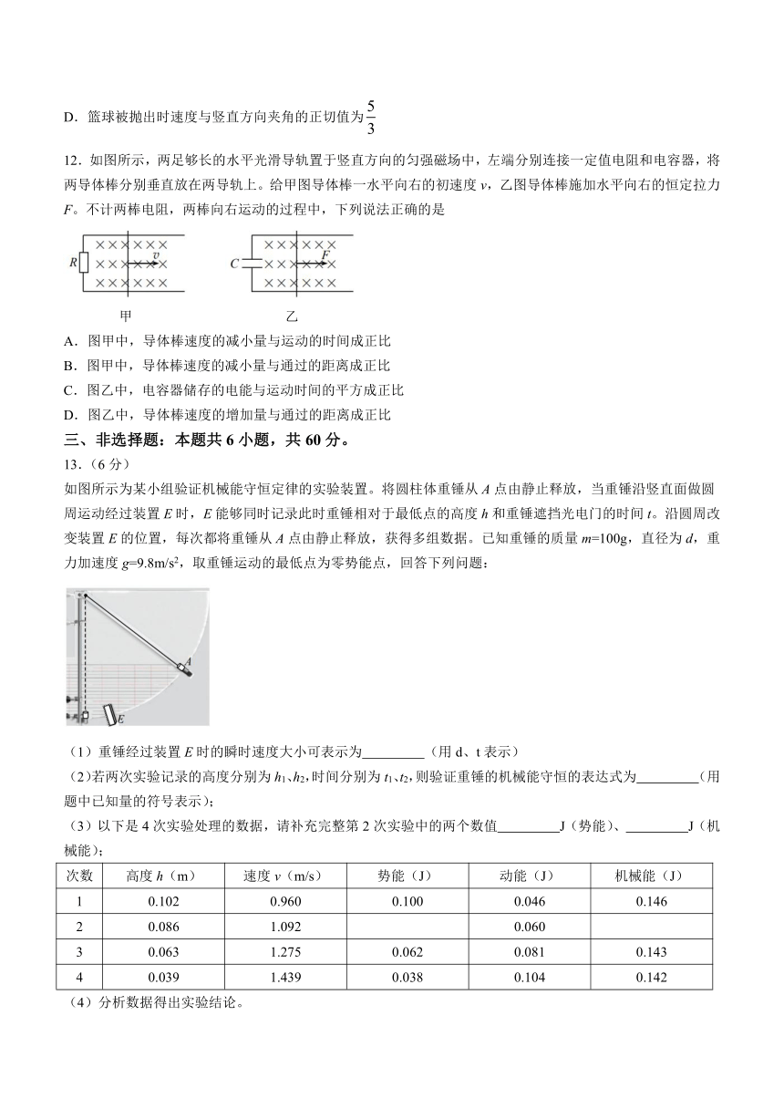 2023届山东省威海市高三下学期5月高考模拟考试（二模）物理试题（含答案）