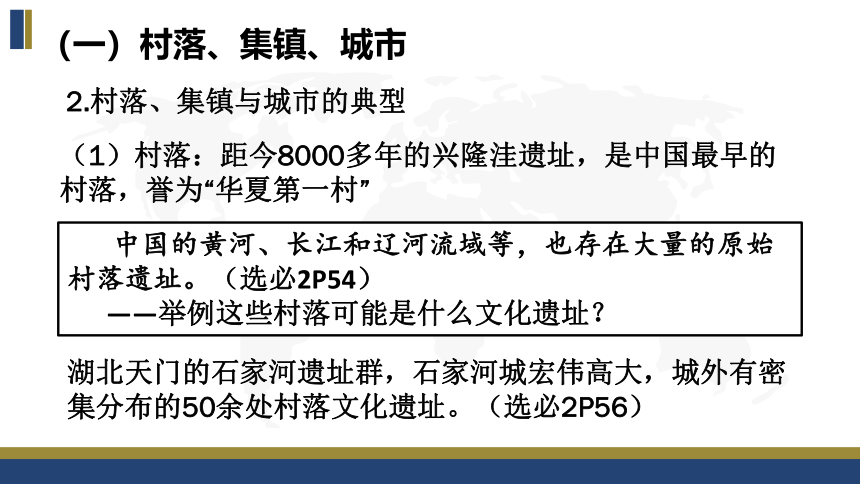 选择性必修2第四单元 村落、城镇与居住环境 复习课件（46张PPT）