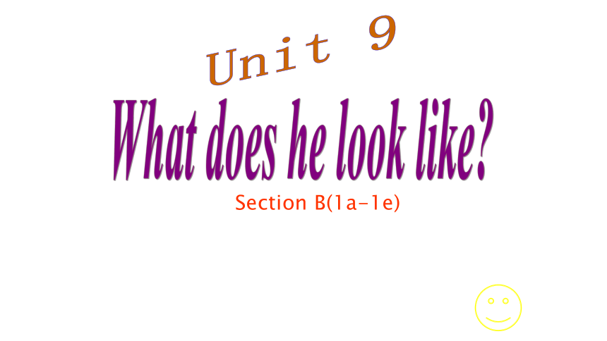 Unit 9  What does he look like SectionB 1a -1e课件(共26张PPT，无音频)人教版英语七年级下册