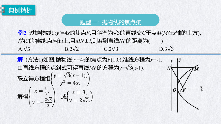 3.3.2抛物线的简单几何性质（第2课时）（共21张PPT）2022-2023学年高二上学期数学人教A版（2019）选择性必修第一册