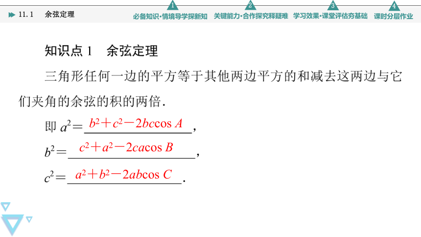 第11章 11.1　 余弦定理(共78张PPT)