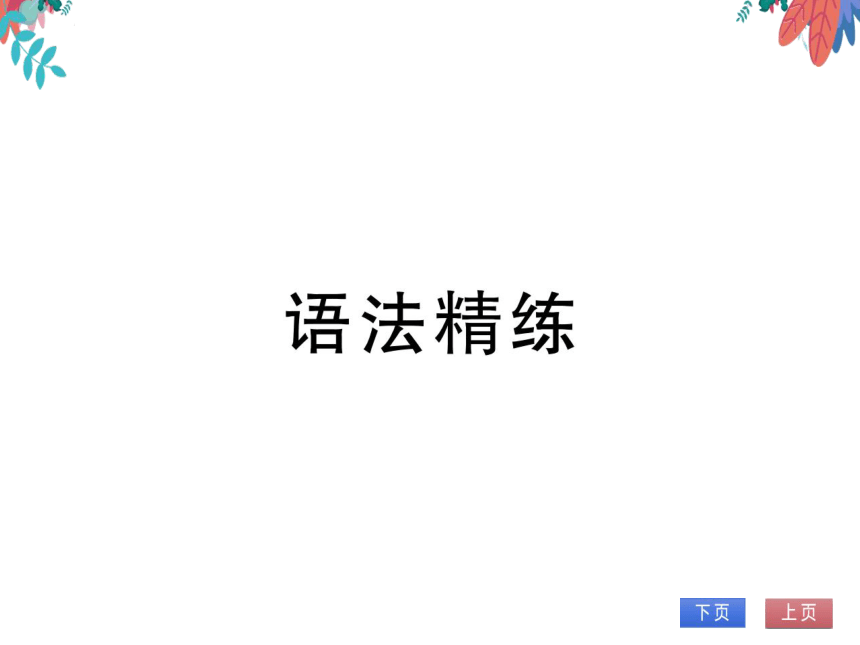 【外研版】八上 Module2 Unit3 Language in use 模块语法活学巧练 习题课件