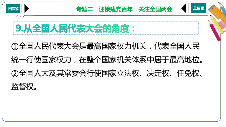 2021年省江西中考总复习道德与法治专题复习课件 专题2    迎接建党百年  关注全国两会  （45张ppt）