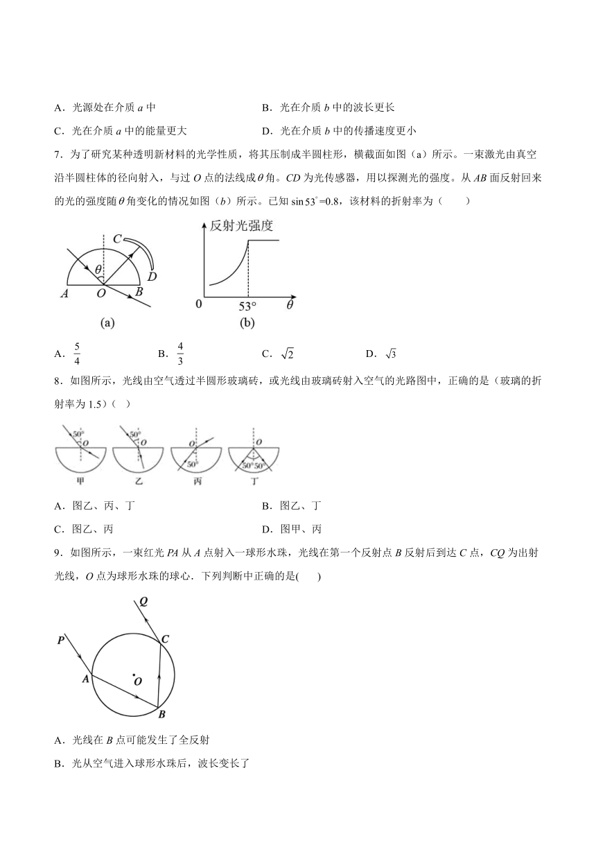 4.1光的折射 专题强化（Word版含答案）