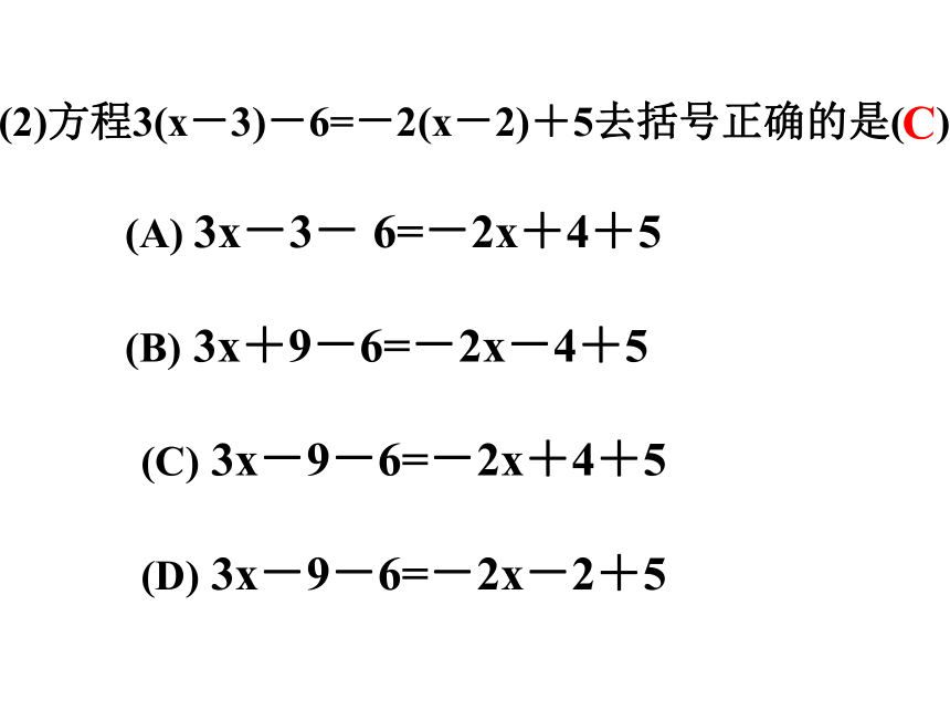 3.1 一元一次方程及其解法 (3)  课件（共23张PPT）