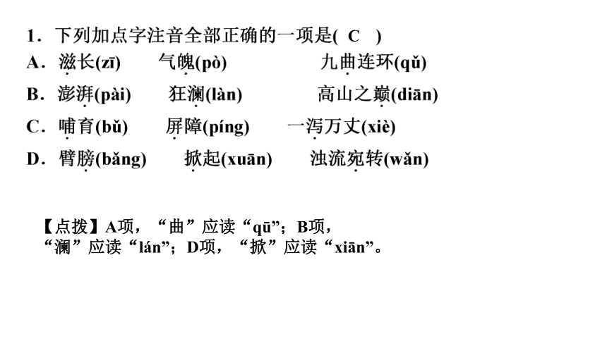 5 黄河颂 讲练课件——2020-2021学年湖北省黄冈市七年级下册语文部编版(共25张PPT)