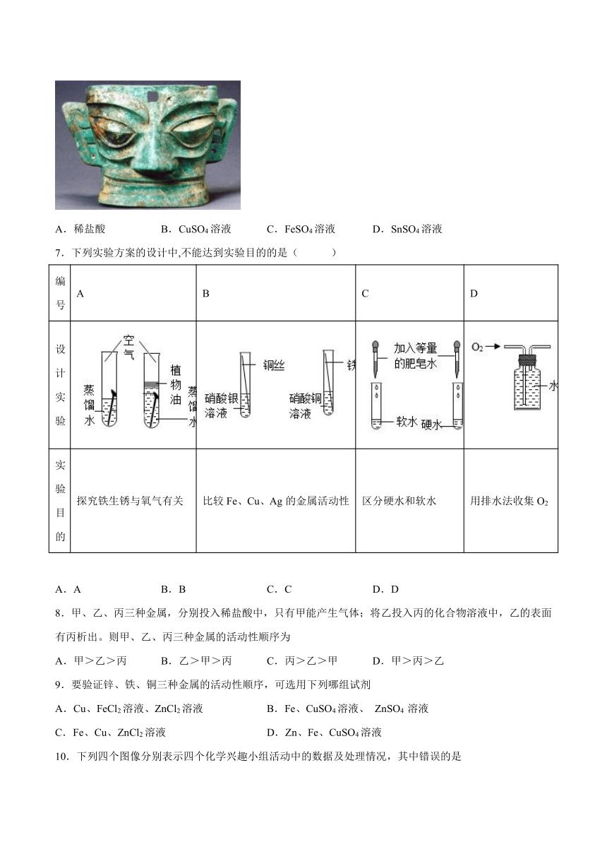 6.2金属的化学性质-2021-2022学年九年级化学科粤版（2012）下册（word版含解析）