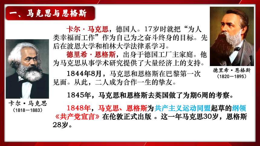 第21课 马克思主义的诞生和国际共产主义运动的兴起  课件  (共16张PPT)