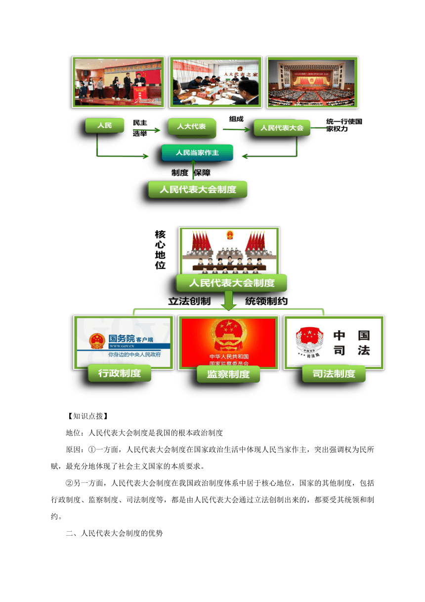 高中政治统编版必修三5.2 人民代表大会制度：我国的根本政治制度 教学设计