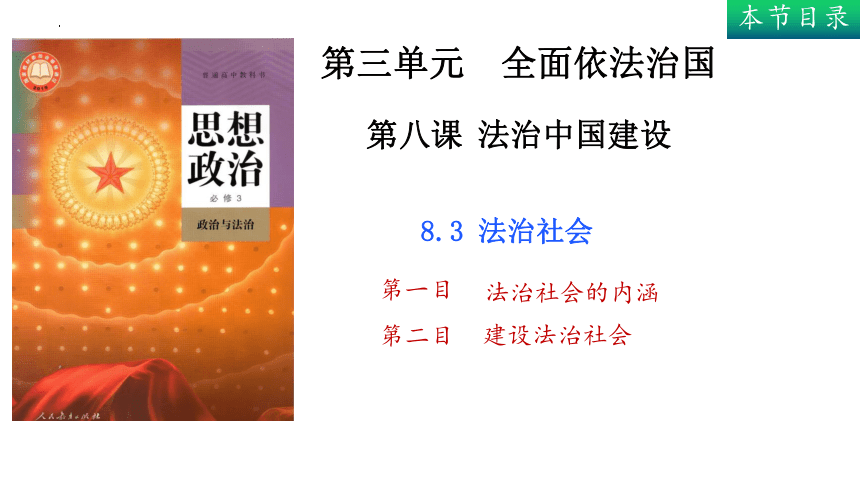 8.3法治社会课件-(共32张PPT)高中政治《政治与法治》（统编版必修3）