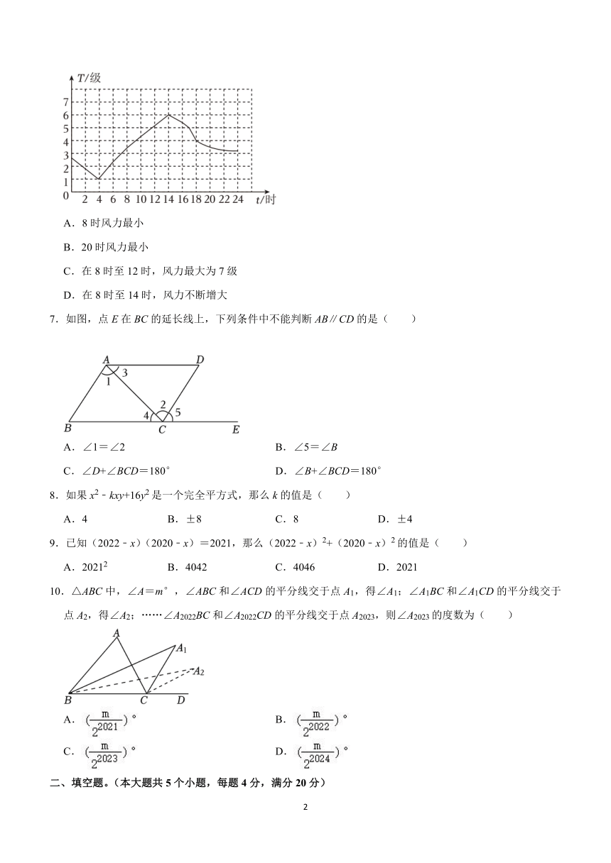 四川省达州市渠县中学2022-2023学年七年级下学期期中考试数学测试题（含解析）