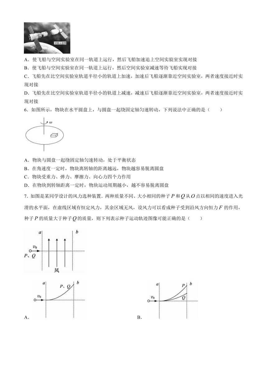 吉林省长春市第二实验中学2023-2024学年高一下学期4月月考物理试题（含解析）