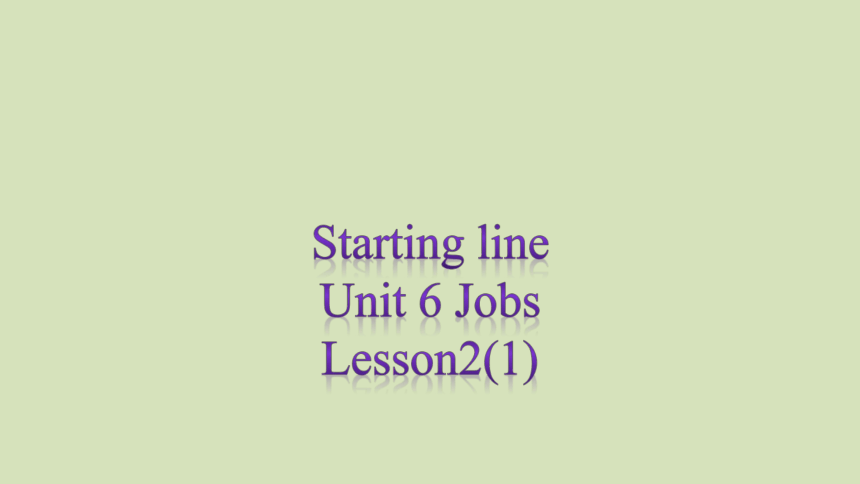 Unit 6 Jobs Lesson 2 课件(共12张PPT)