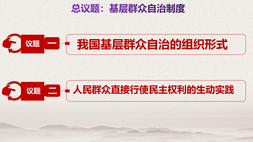 高中政治统编版必修三政治与法治6.3 基层群众自治制度 课件（共38张ppt)