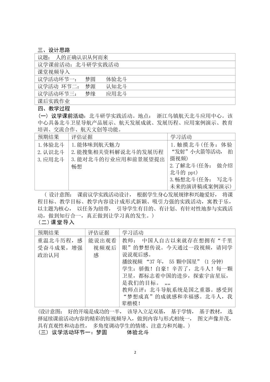 4.1 人的认识从何而来 教学设计