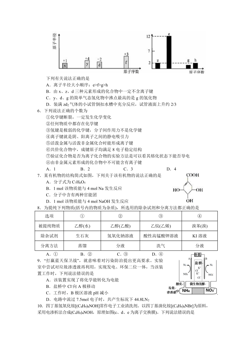 河南省南阳市第一完全学校2020-2021学年高二上学期第二次月考化学试卷（Word版含答案）