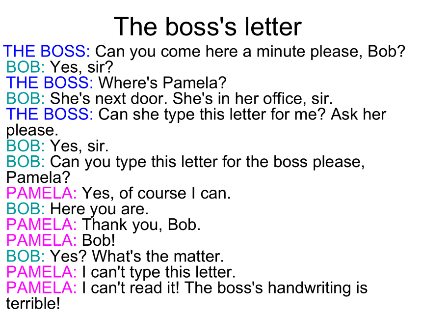 Lesson 45 The boss's letter课件新概念英语第一册(共27张PPT)