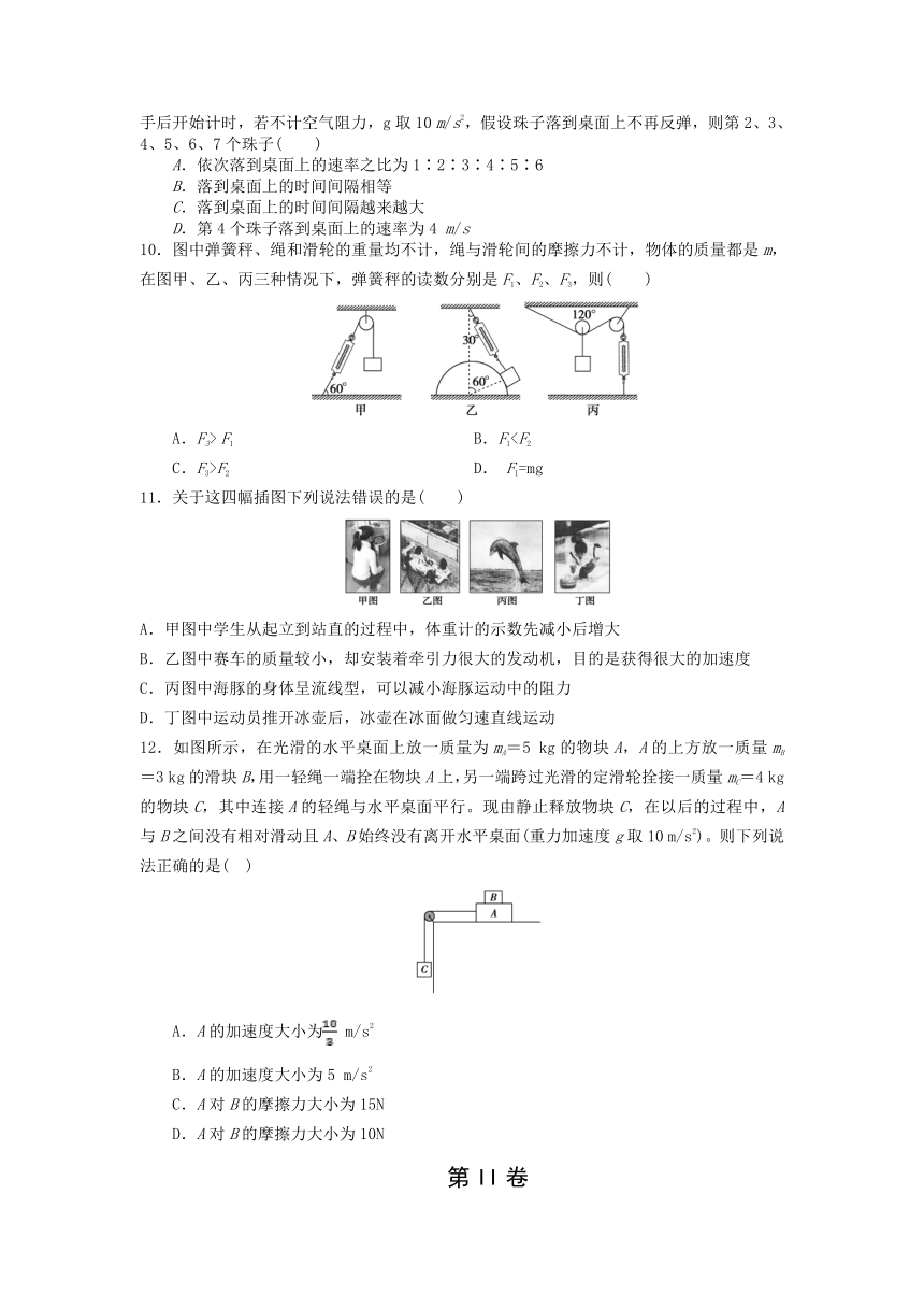 辽宁省抚顺市第六重点高中2020-2021学年高一上学期期末考试物理试题（Word版含答案）