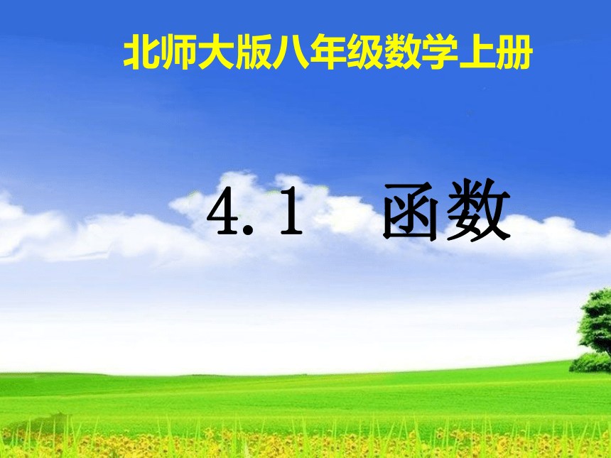 2021-2022学年北师大版数学八年级上册4.1  函数 课件（21张）