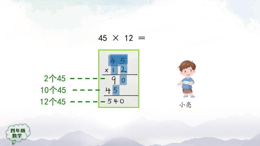 人教版四年级上数学教学课件-三位数乘两位数笔算(第1课时)（27张ppt）