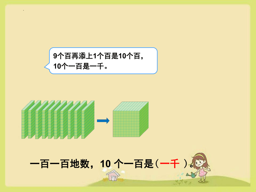 人教版二年级数学下册 1000以内数的认识（课件）(共15张PPT)