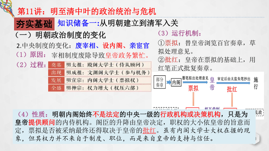 第11讲 明至清中叶的政治统治与危机 课件（共42张PPT）--2023届高三统编版（2019）必修中外历史纲要上一轮复习