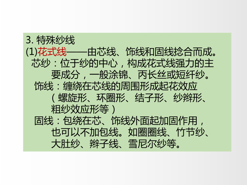 3.1纱线的分类. 课件(共67张PPT)-《服装材料》同步教学（中国纺织出版社）