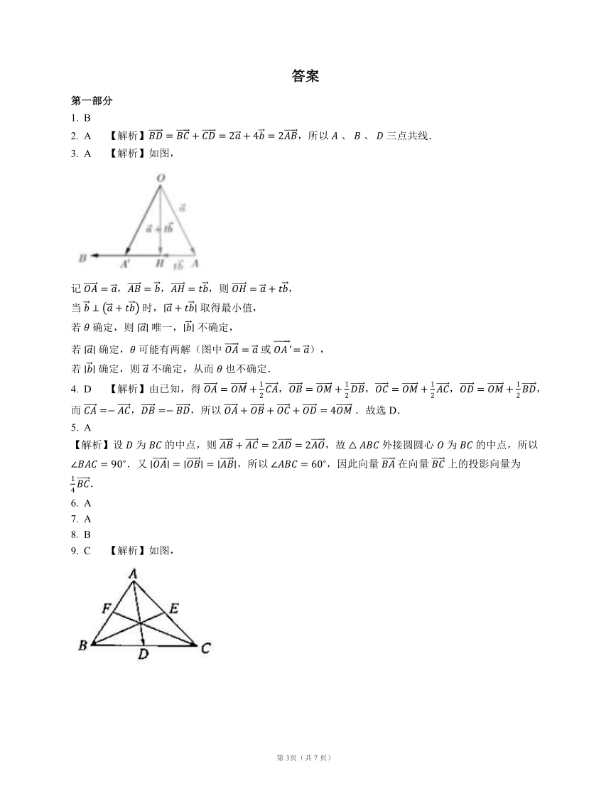 人教新标A版（必修4）第二章平面向量2.2  平面向量的线性运算(word版含答案)