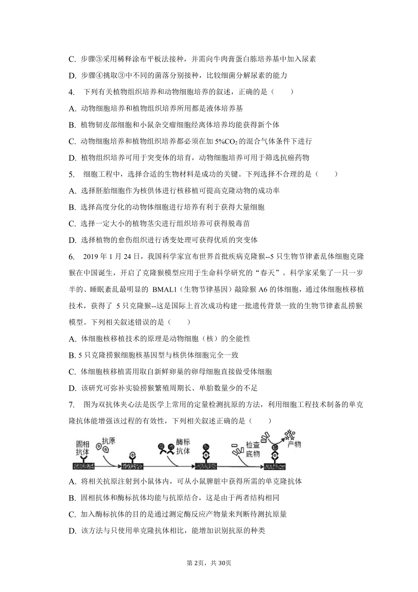 2022-2023学年江苏省南京重点大学附中高二（下）期中生物试卷-普通用卷（有解析）