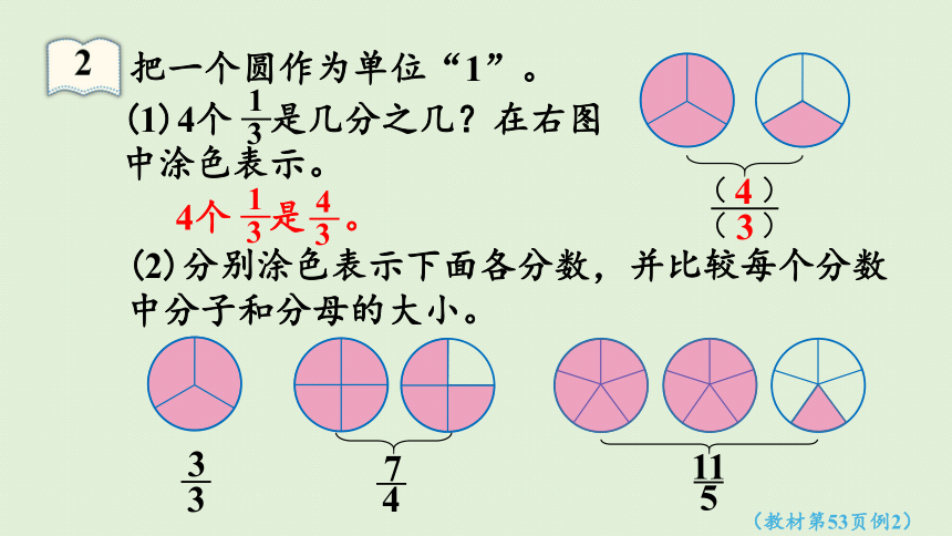 五年级下册数学  4.2.1 真分数和假分数（1） 人教版  课件(22张PPT)