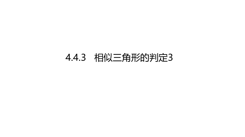 4.4.3相似三角形的判别方法三---同步课件 2021-2022学年九年级数学北师大版上册（共18张ppt）