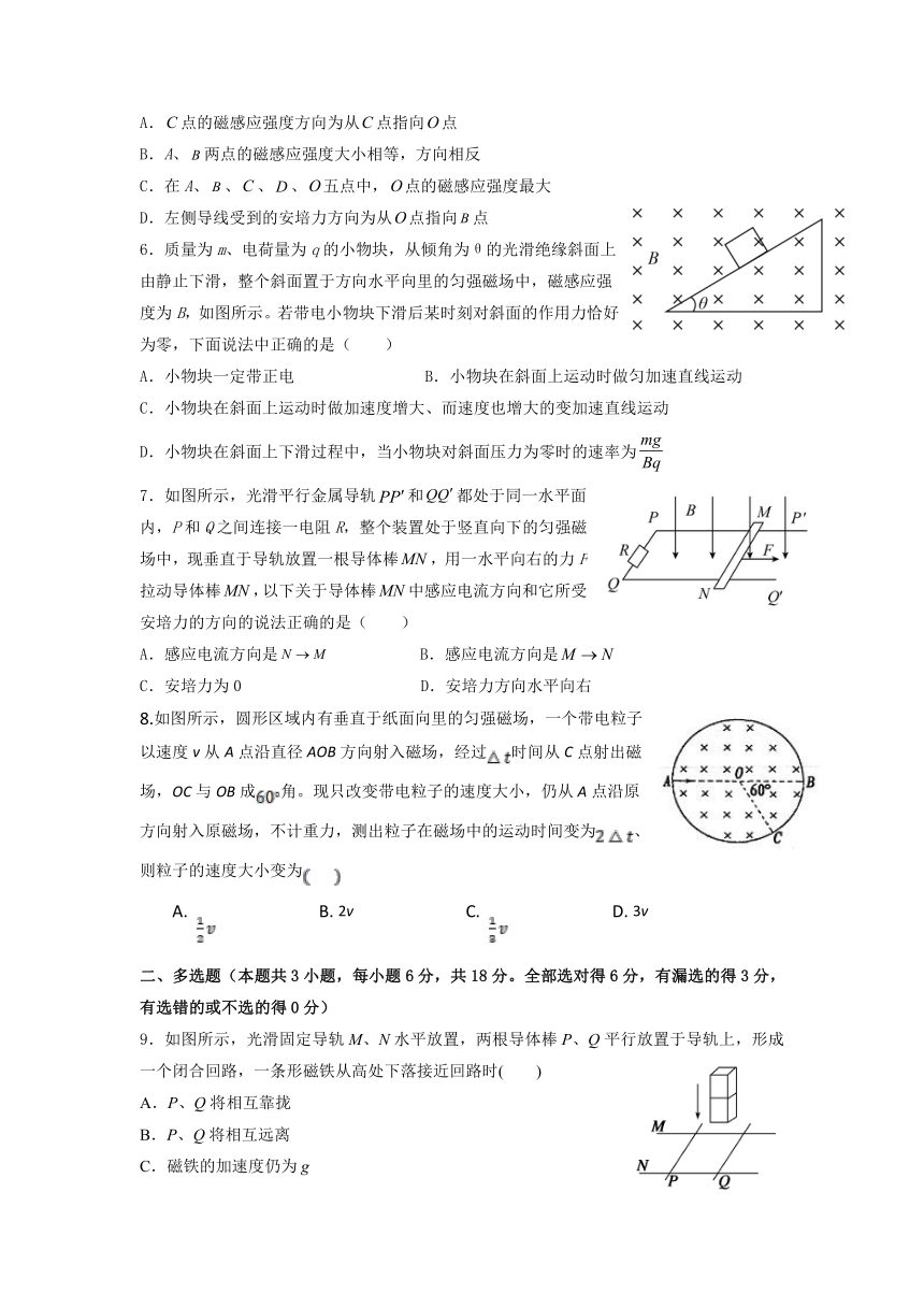 河北省张家口桥西区第一中学2021-2022学年高二上学期期中考试物理试卷（Word版含答案）