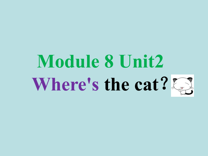 Module 8 Unit 2 Where’s the cat？ 课件(共20张PPT)