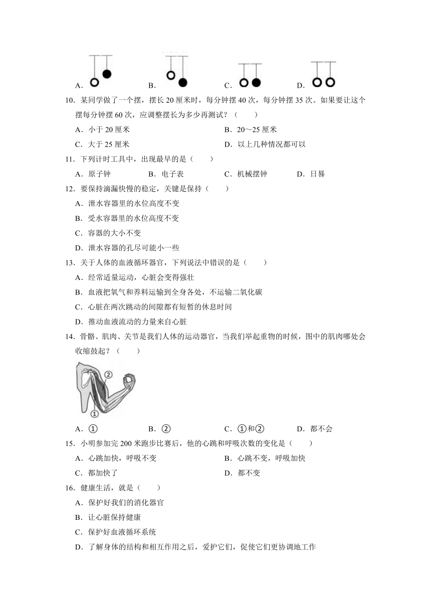 广东省深圳市龙岗区2022-2023学年五年级上学期期末科学试卷（含解析）