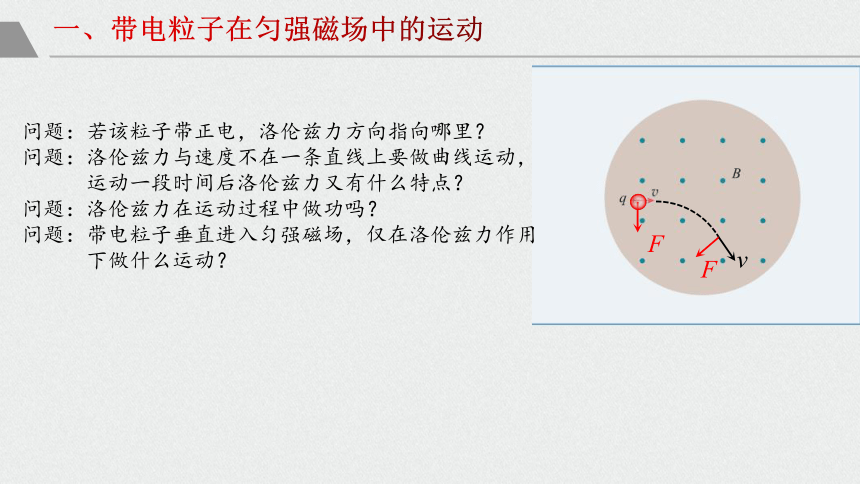 人教版（2019）选择性必修二 1.3 带点粒子在磁场中运动 课件19张