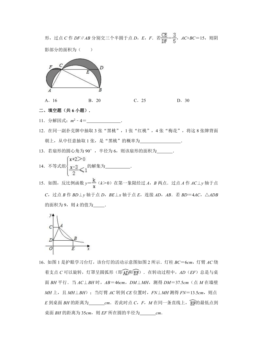 2021年浙江省温州市龙湾区中考数学第一次适应性试卷（Word版 含解析）