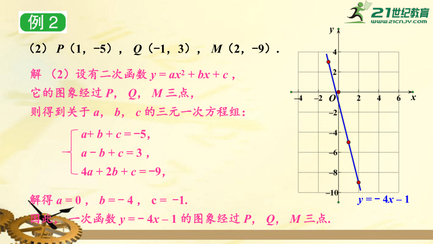 1.3 不共线三点确定二次函数的表达式  课件（共20张PPT）