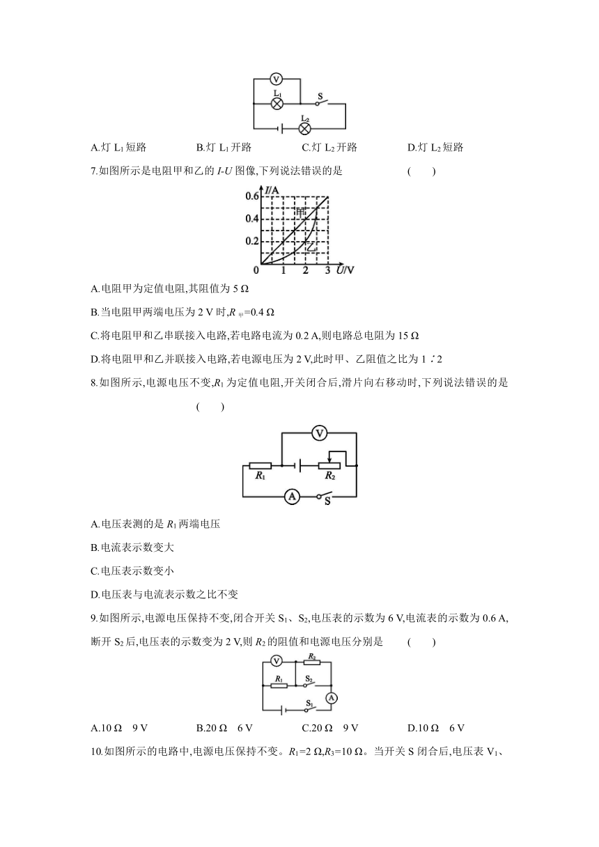 沪科版物理九年级全册阶段练习：第十五章　探究电路  自我综合评价（含答案）