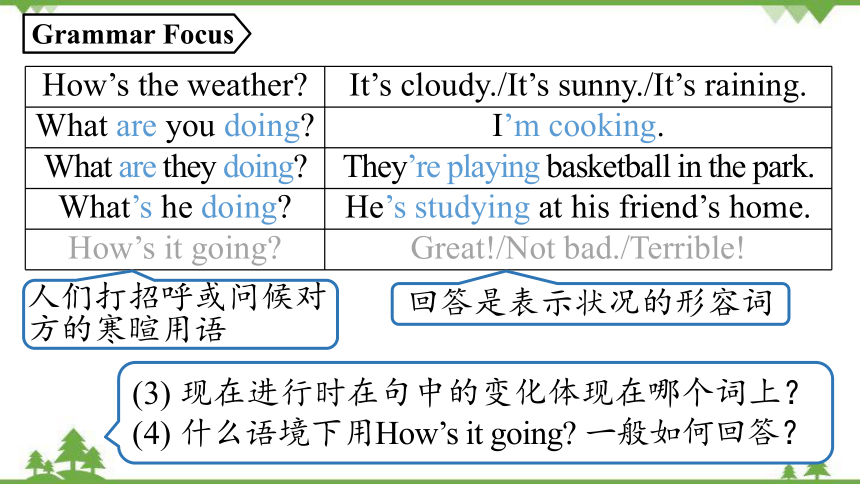 Unit 7 It's raining!Section A (Grammar Focus-3b)课件(共31张PPT)