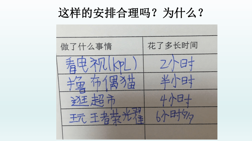 四年级上册心理健康教育课件-合理安排时间  全国通用(共9张PPT)