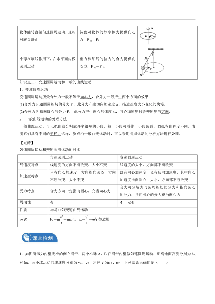 6.2向心力 学案