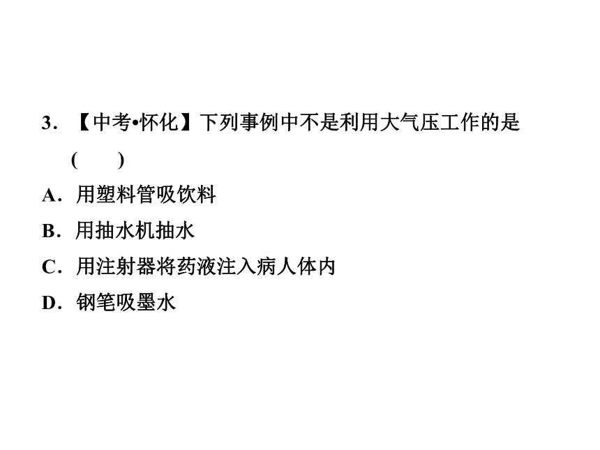 2020-2021学年八年级物理沪科版全一册 第八章 专训：大气压强的变化及应用 课件（共24张PPT）