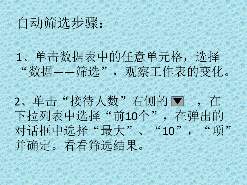 冀教版七年级全册信息技术 14.数据筛选 课件（14ppt）