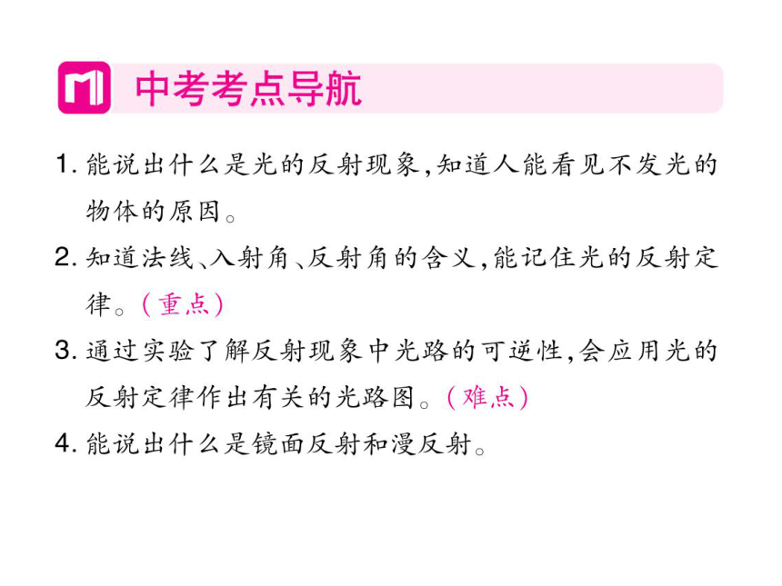 2021-2022学年八年级上册人教版物理习题课件 第四章 第2节  光的反射(共37张PPT)