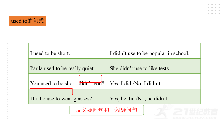 Unit 4 I used to be afraid of the dark Section A Grammar focus-4c 课件(共29张PPT)