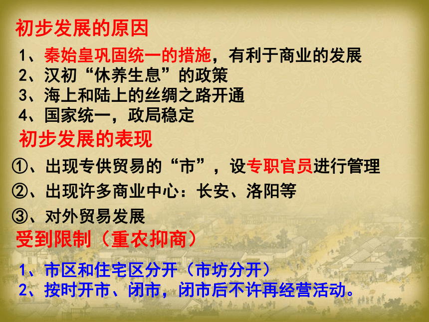 【备考2023】高考历史二轮 古代史部分 中国古代的商业和贸易 - 高考历史系统性针对性专题复习（全国通用）