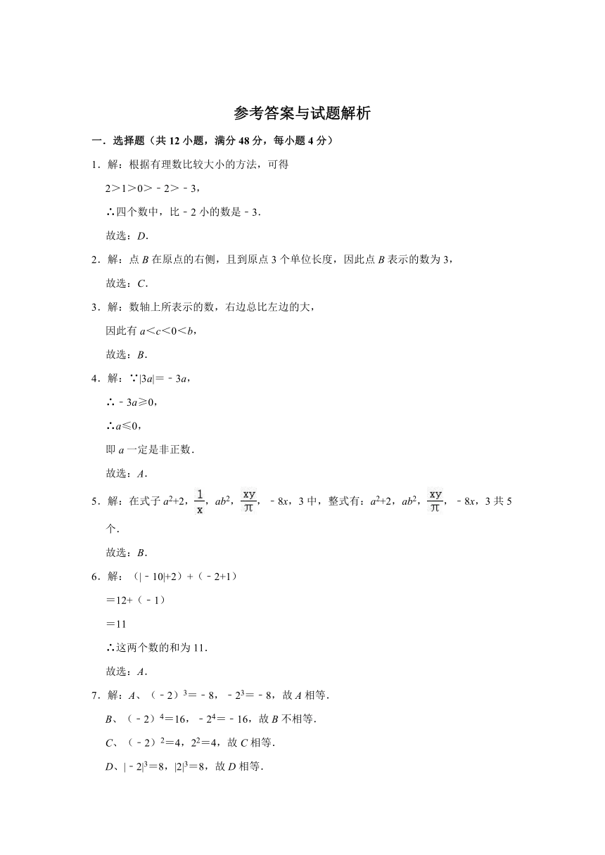 2020-2021学年鲁教新版六年级下册数学期末练习试题（五四学制）（word有答案）